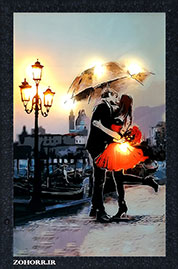 مظلة رومانسية إطار الإضاءة الخلفية الزخرفية