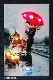 اضاءة ديكور الاطار مع تصميم مظلة جميل ورومانسي